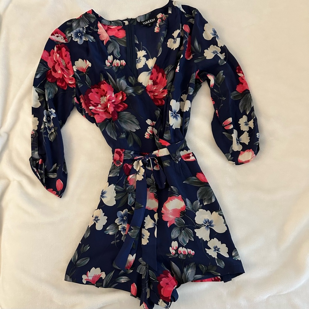 Yumi Kim Floral Navy Above Knee Dress